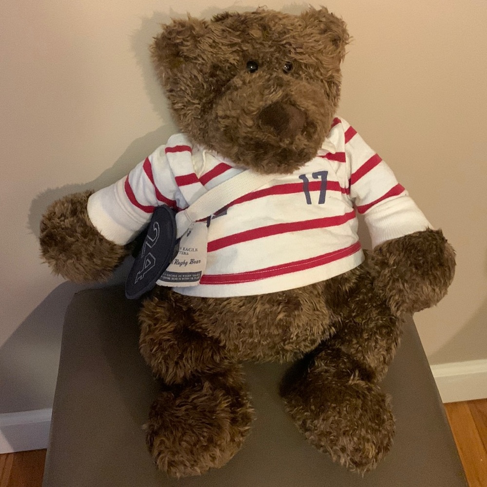American Eagle outfitters Roscoe the rugby bear clean with tags non-smoking home